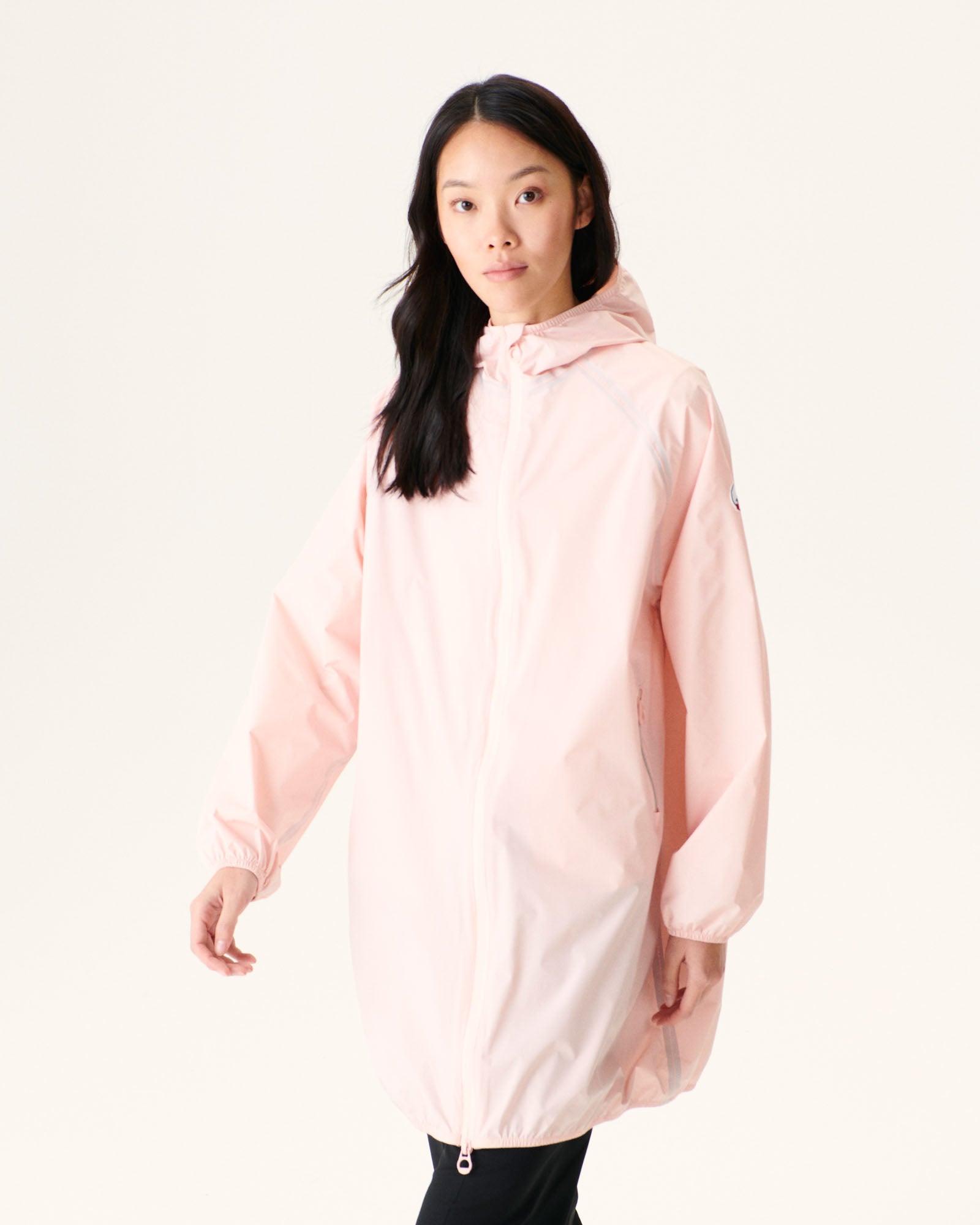 Imperméable long à capuche Rose clair Copenhagen