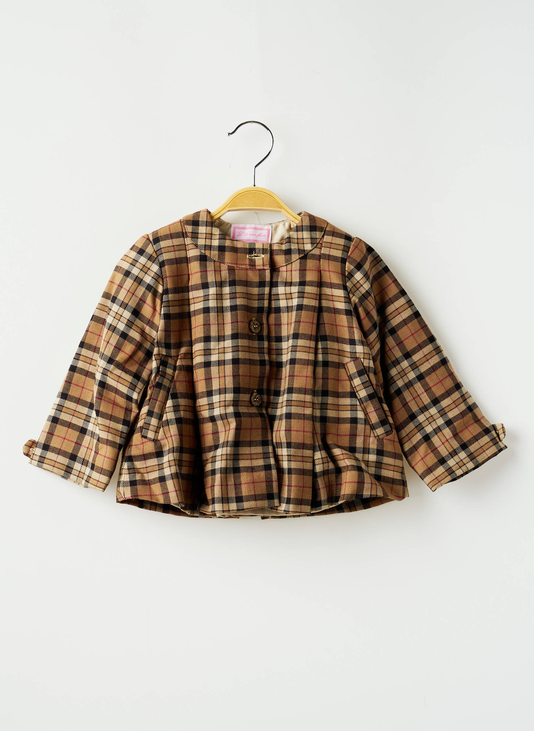 L Ile Aux Fees Manteaux Courts Fille couleur marron