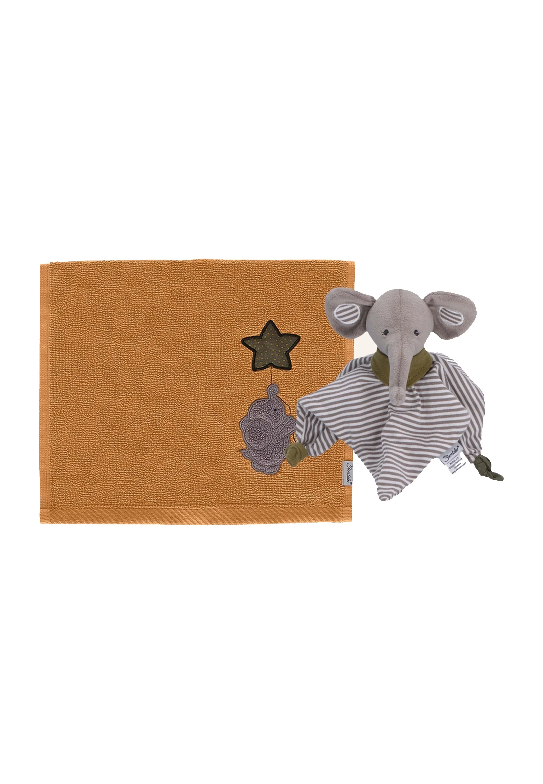 Geschenk-Set Elefant Eddy in Grau und Rost