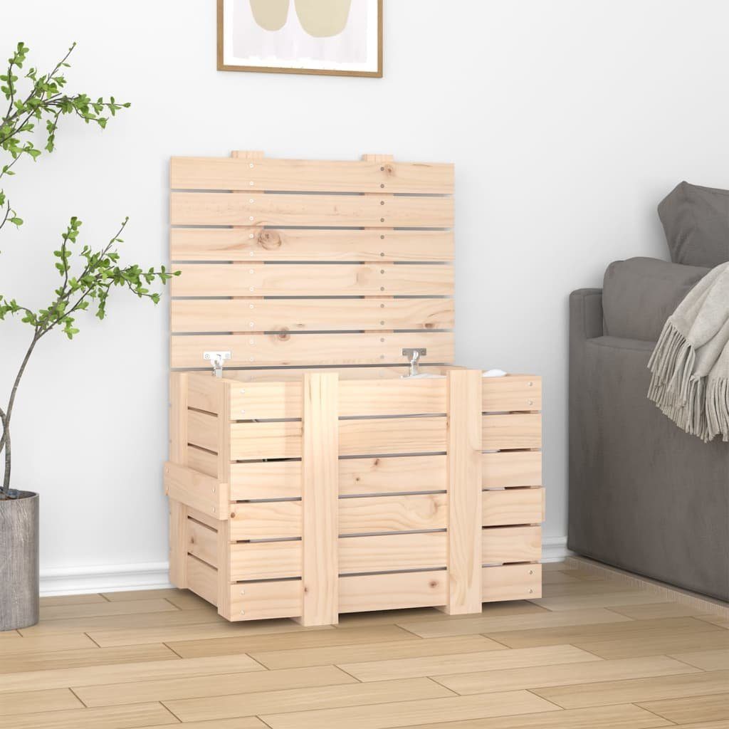 vidaXL Aufbewahrungsbox Truhe 58x40,5x42 cm Massivholz Kiefer (1 St)