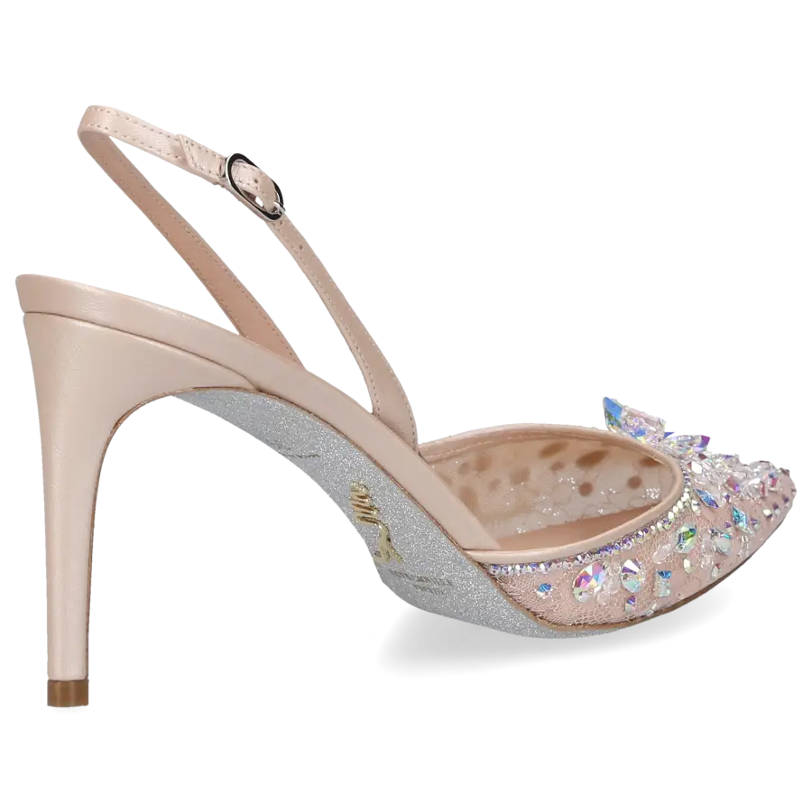 Rene Caovilla - Pumps CINDERELLA 80 Mesh - beige