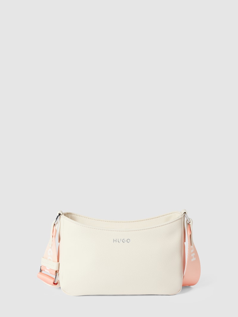 Hobo Bag mit Label-Details in offwhite