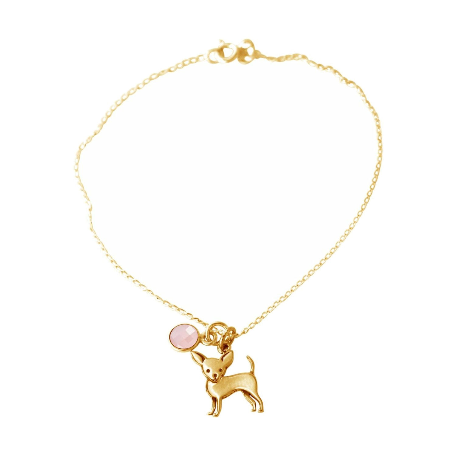 Armband 'CHIHUAHUA Hund Rosenquarz'