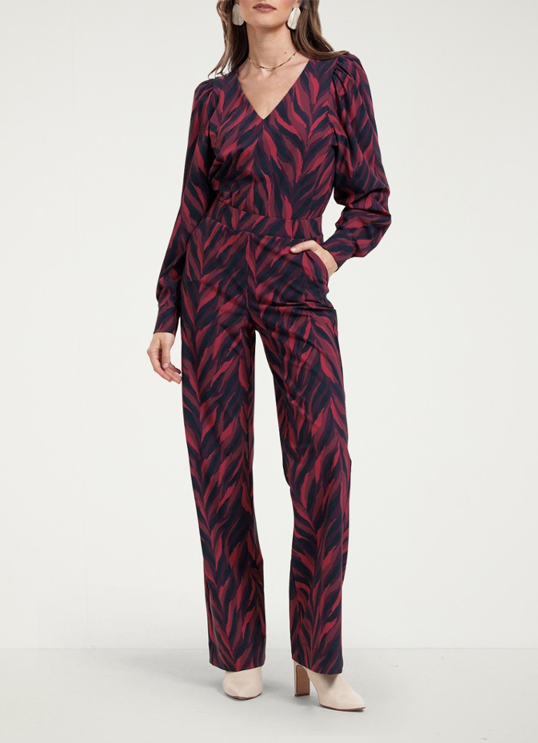 Tunica con scollo a V stampato Studio Anneloes Les Feuilles