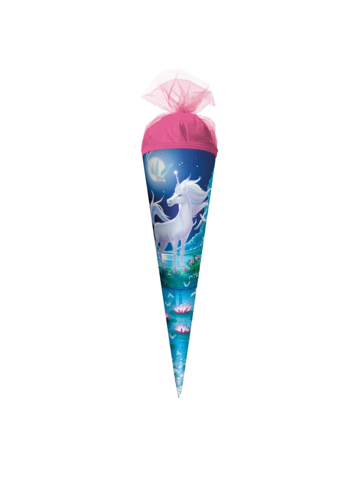 ROTH Geschenk-Schultüte klein Mondscheineinhorn 50 cm in Blau günstig kaufen onesize