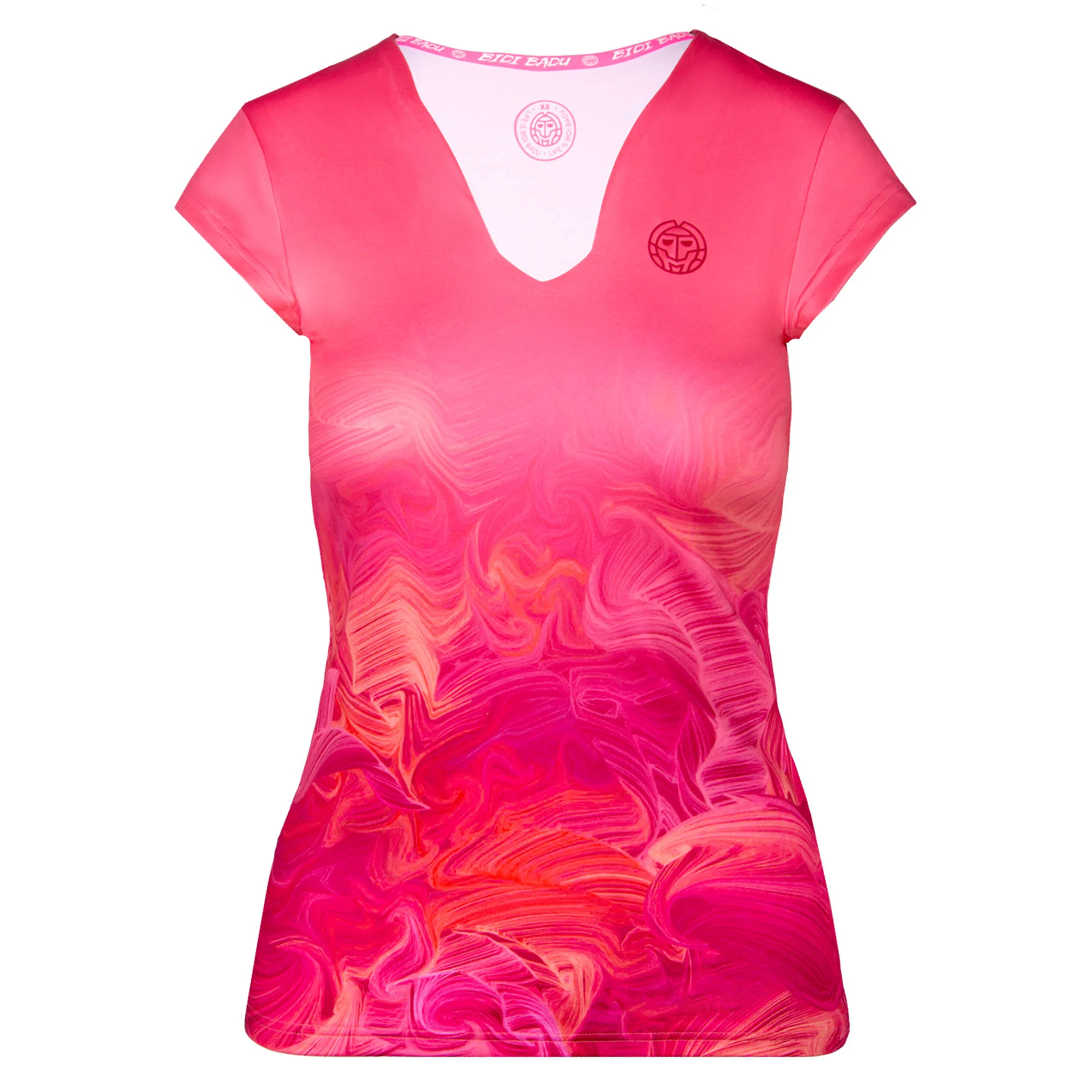 Bella 2.0 Tech V-Neck T-Shirt Damen - Pink, Mehrfarbig