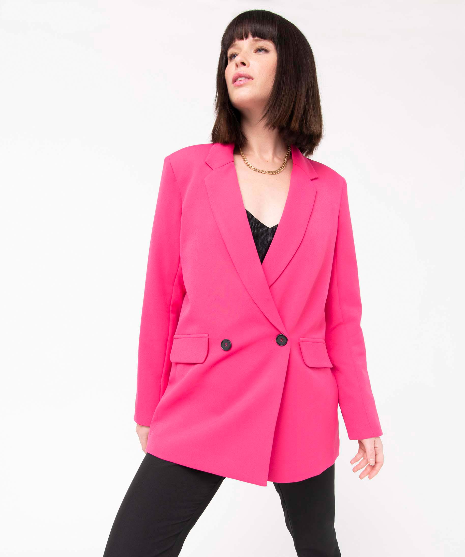 Veste blazer fermeture croisée femme rose | GEMO