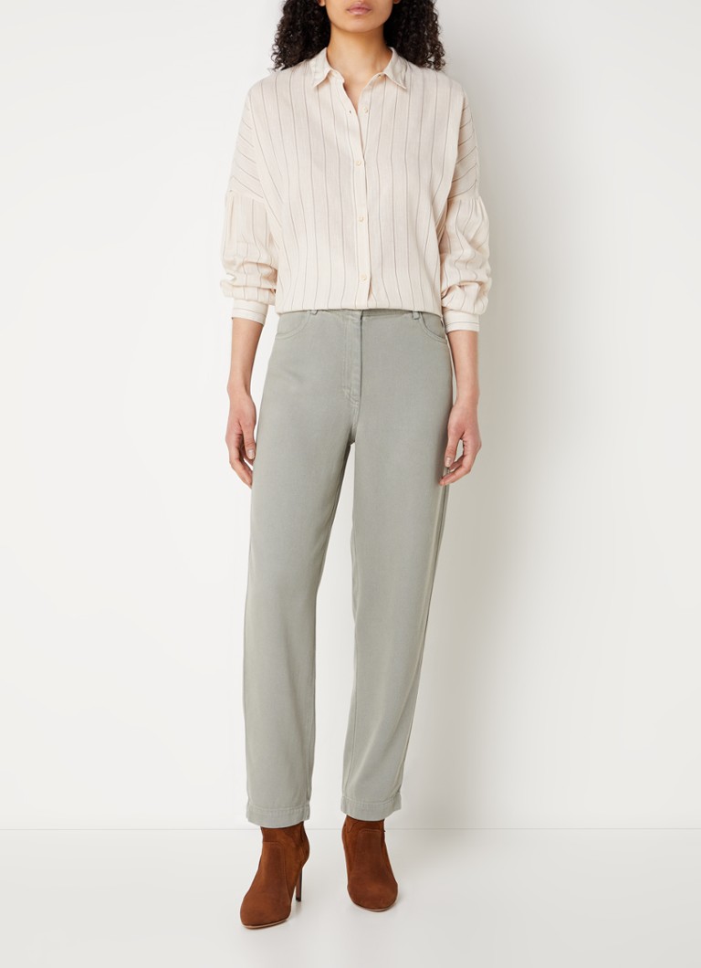 Camicetta oversize di Sessùn Botan in misto lino a righe.