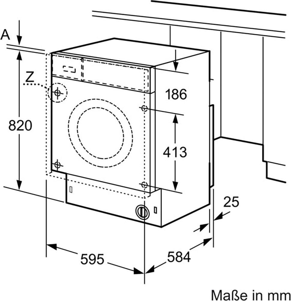 NEFF Einbauwaschtrockner V6540X3, 7 kg, 4 kg, 1400 U/min