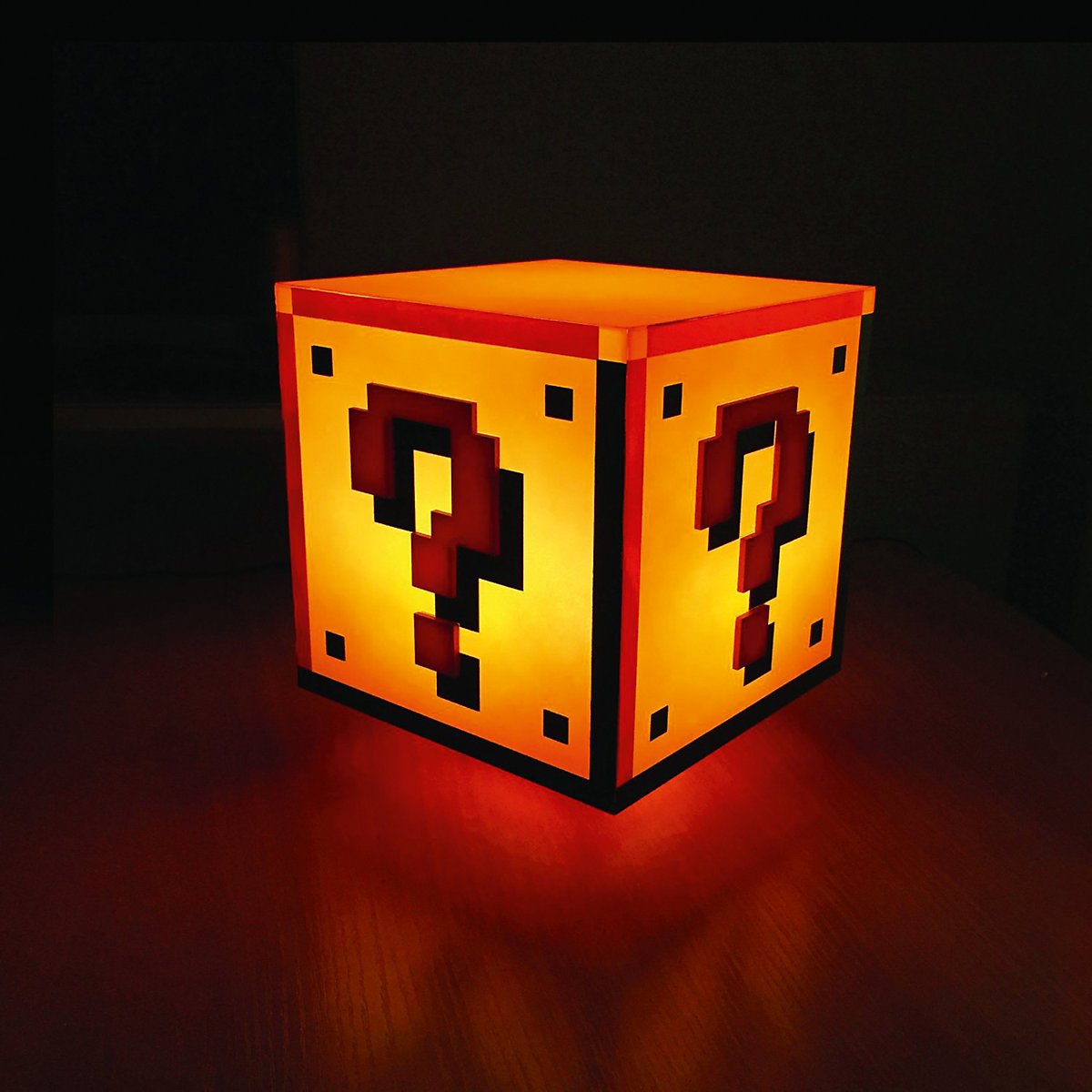 Fragezeichen-Block Super Mario mit Licht + Sound
