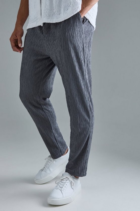 Smarte strukturierte Satin-Hose