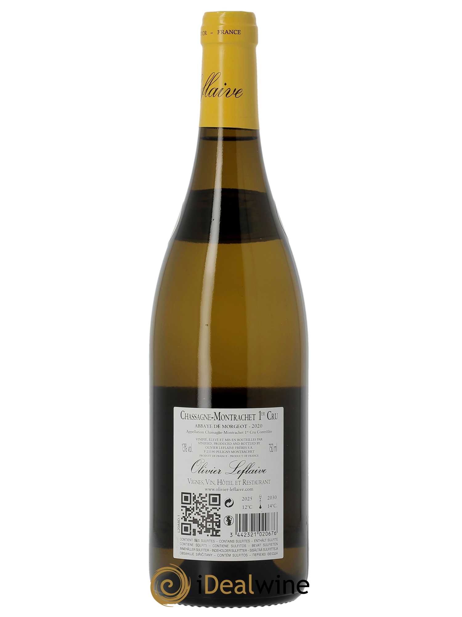 Chassagne-Montrachet 1er Cru Abbaye de Morgeot Olivier Leflaive  2020 - Lot de 1 Bouteille