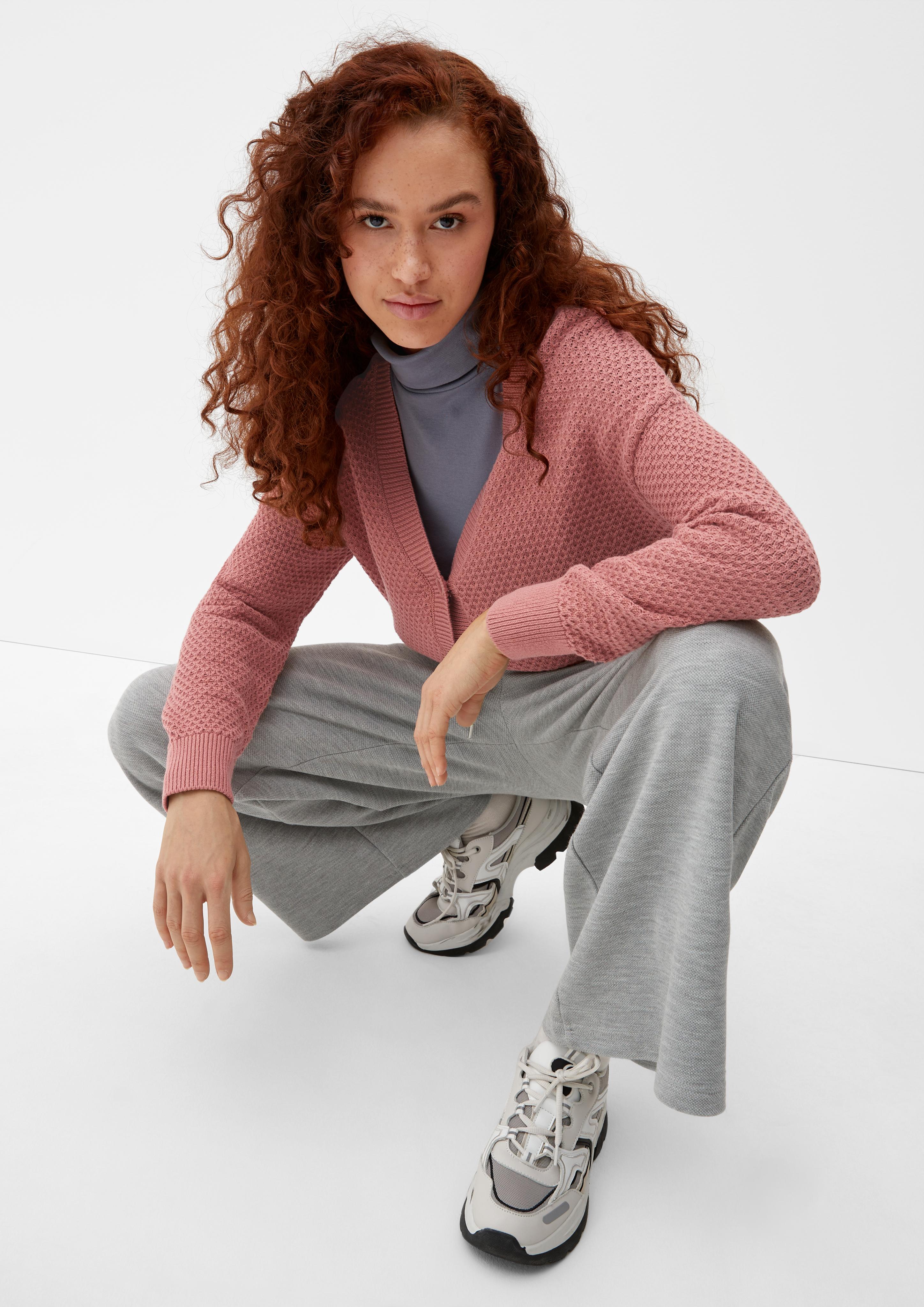 Strickcardigan mit feinem Muster  2125126-2068