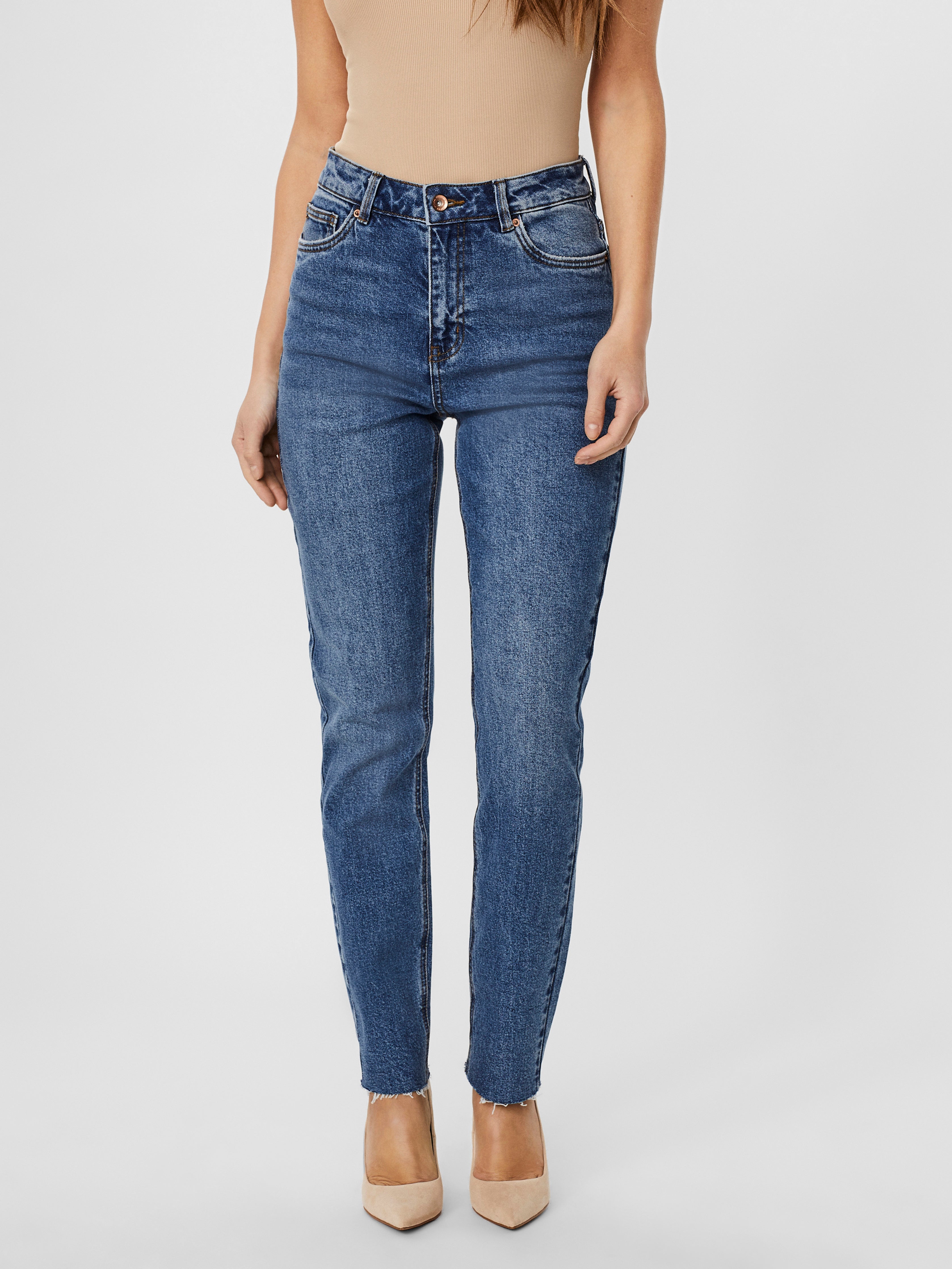 VMBRENDA Hohe Taille Gerade geschnitten Jeans