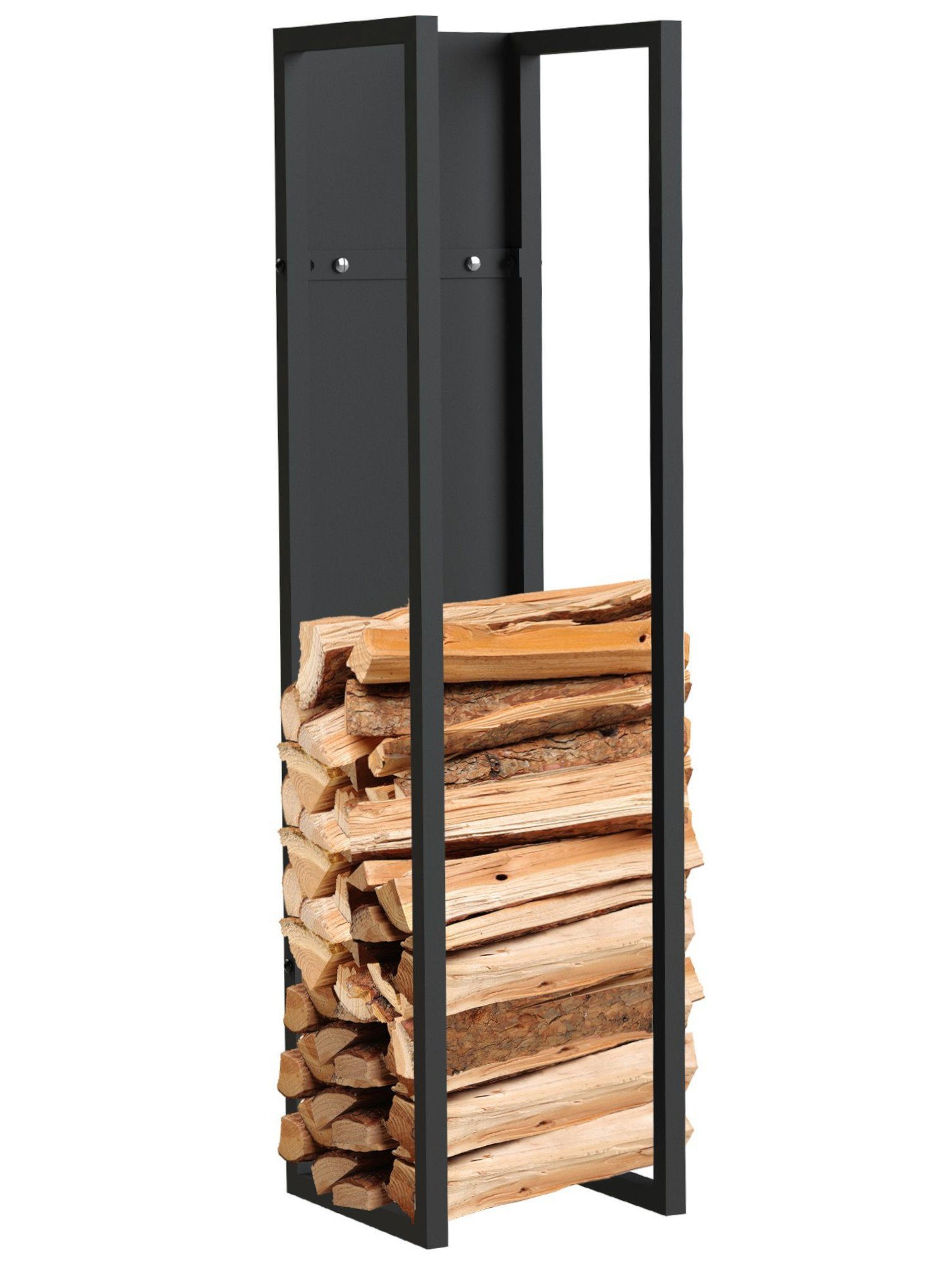 DanDiBo Kaminholzregal DanDiBo Kaminholzregal Metall Schwarz Kaminholzständer 100 - 120 cm
