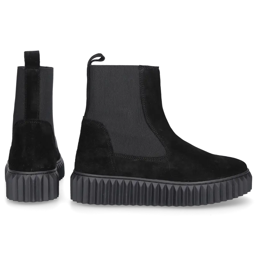 VOILE BLANCHE - Chelsea Boots BETH Veloursleder - schwarz