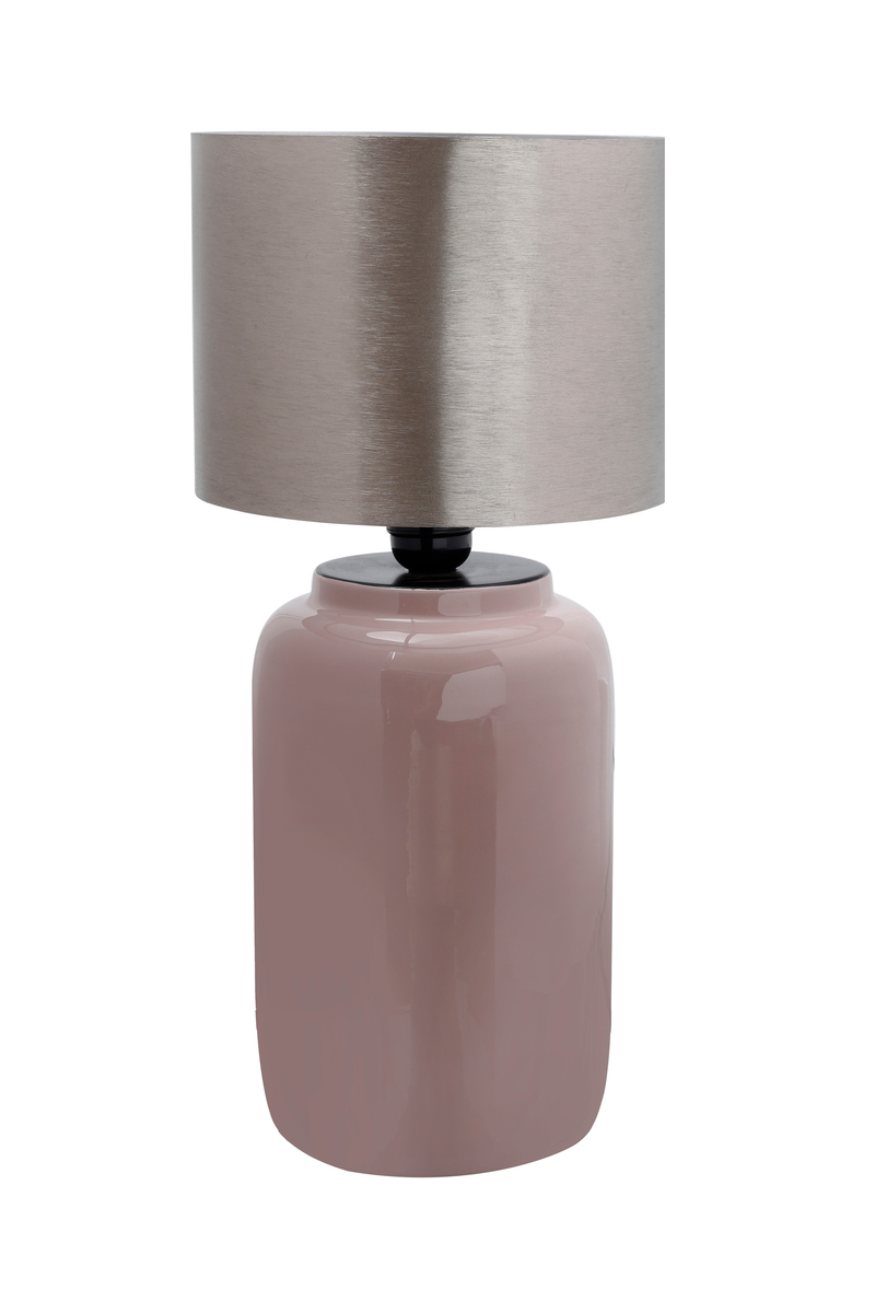 Kayoom Tischlampe Art Deco 625 Altrosa / Silber