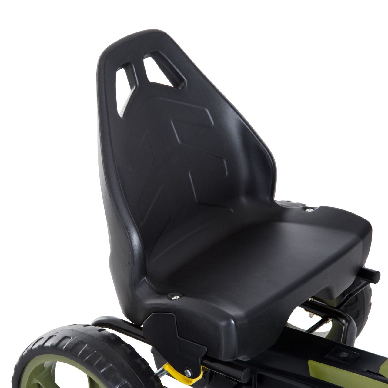 HOMCOM Go Kart Tretauto Tretfahrzeug mit Handbremse ab 3 Jahre Kinder Grün 105 x 54 x 61cm