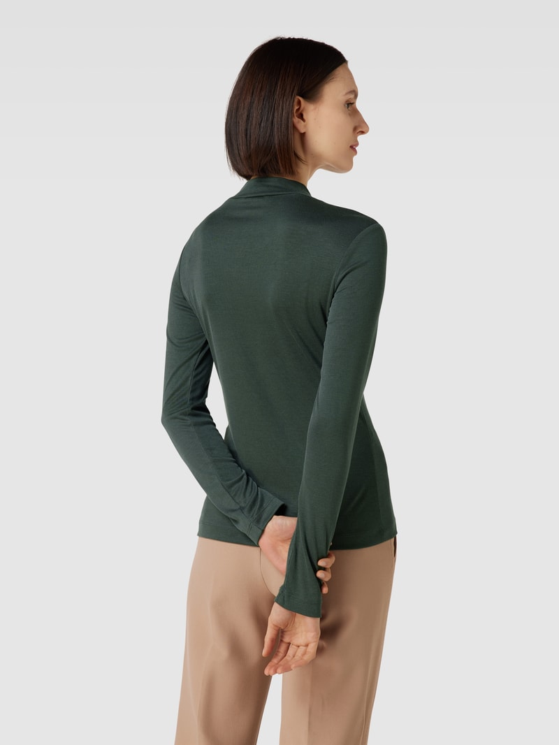Longsleeve mit Stehkragen in khaki