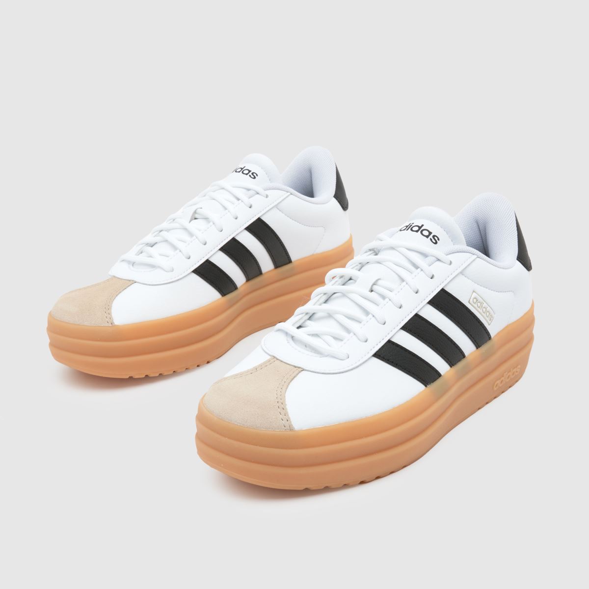 adidas vl court bold träningsskor i vitt och svart
