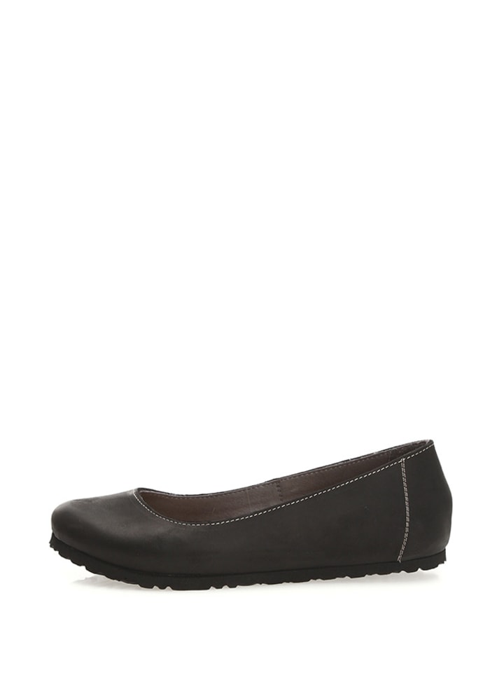 Comfortfusse Leder-Ballerinas in Schwarz günstig kaufen