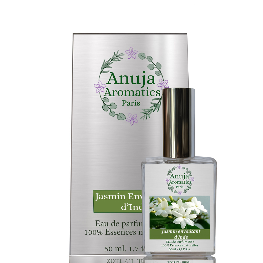 anuja aromatics Jasmin Envoûtant d'Inde Eau de Parfum Bio aux Essences 100 % Naturelles