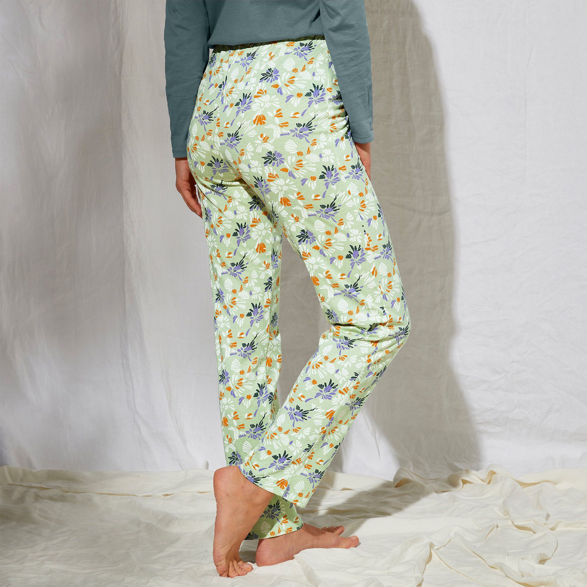 Pantalon pyjama coton imprimé 