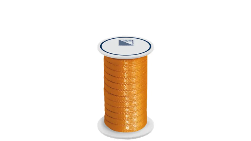 TRUBA Doppelsatinband auf Rolle 3mm x 5m orange 5 m