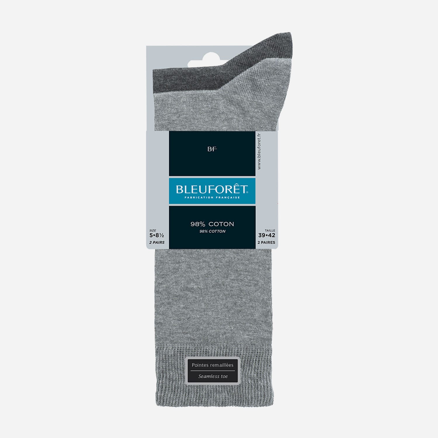 2 paires de chaussettes homme - BLEUFORET - 39-42