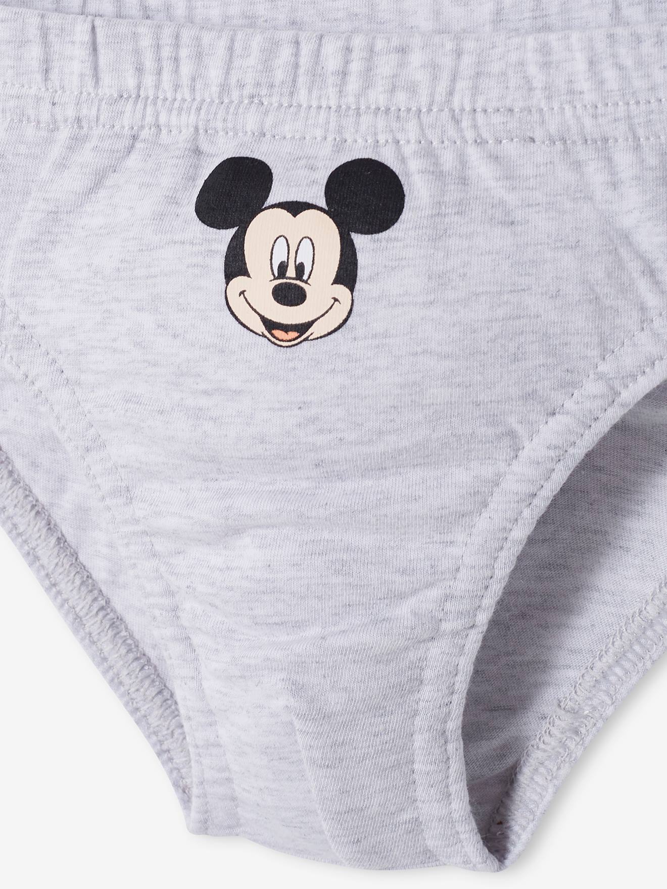 Lot de 7 slips DS® Mickey gris, gris chiné et bleu