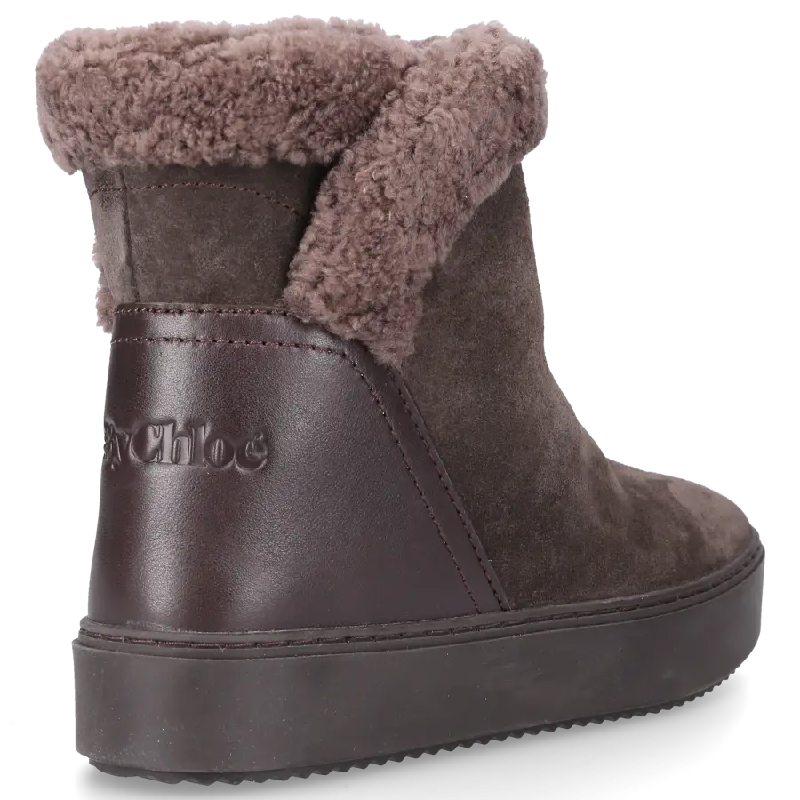 SEE BY CHLOÉ - Snowboots JULIET Veloursleder - braun