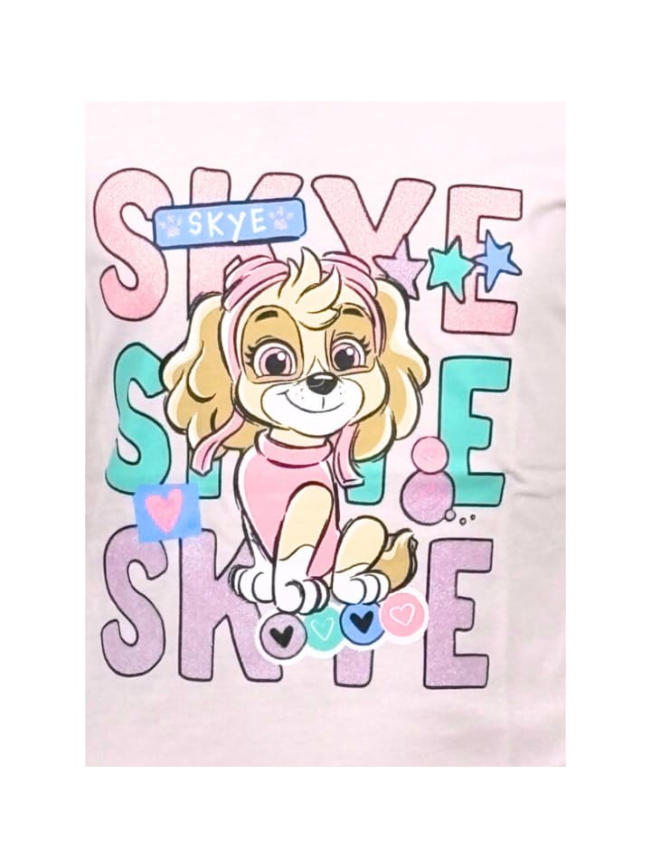 Paw Patrol Langarmshirt Paw Patrol mit Glitzer Skye in Rosa günstig kaufen