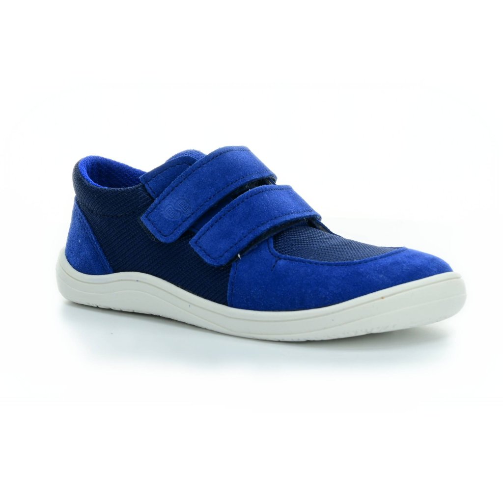 Baby Bare Febo Sneakers Blau auf Weiß Barfuß-Sneakers