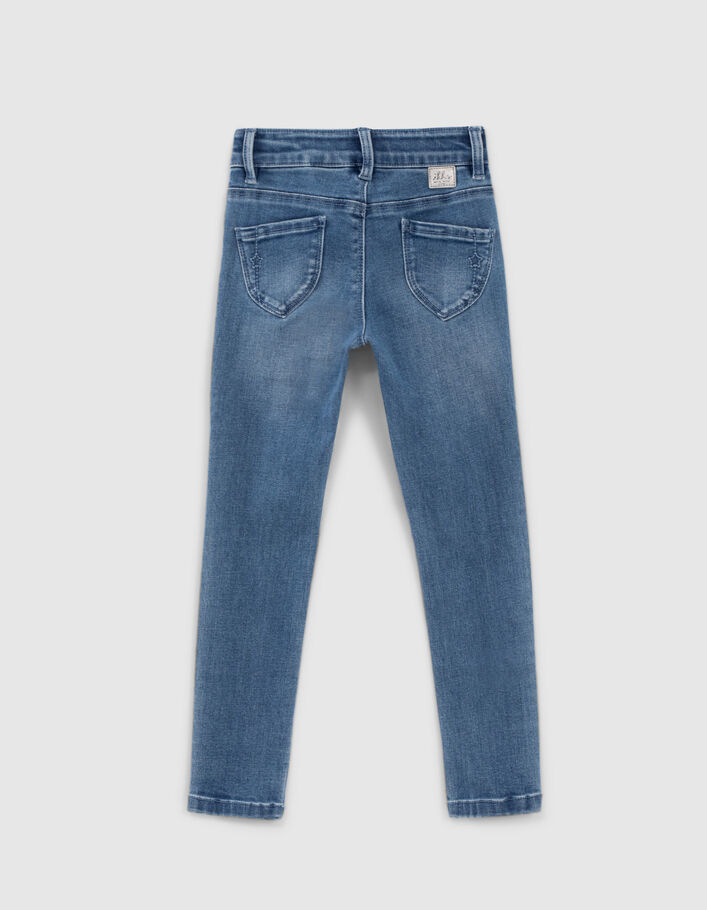 Jean skinny bleu microbilles côtés fille