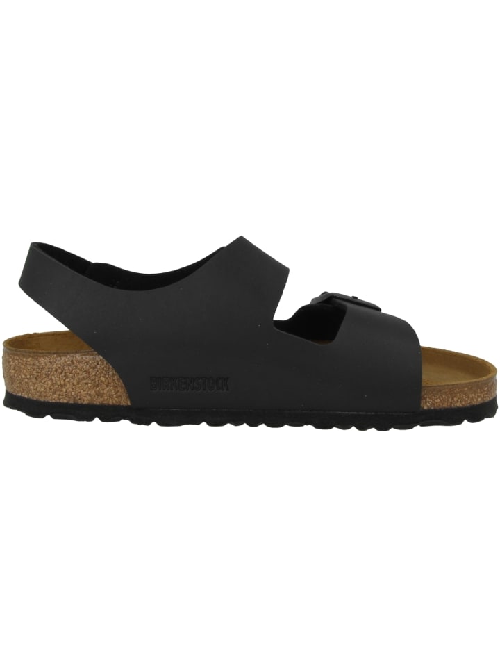 Birkenstock Sandale Milano Birko-Flor normal in schwarz günstig kaufen