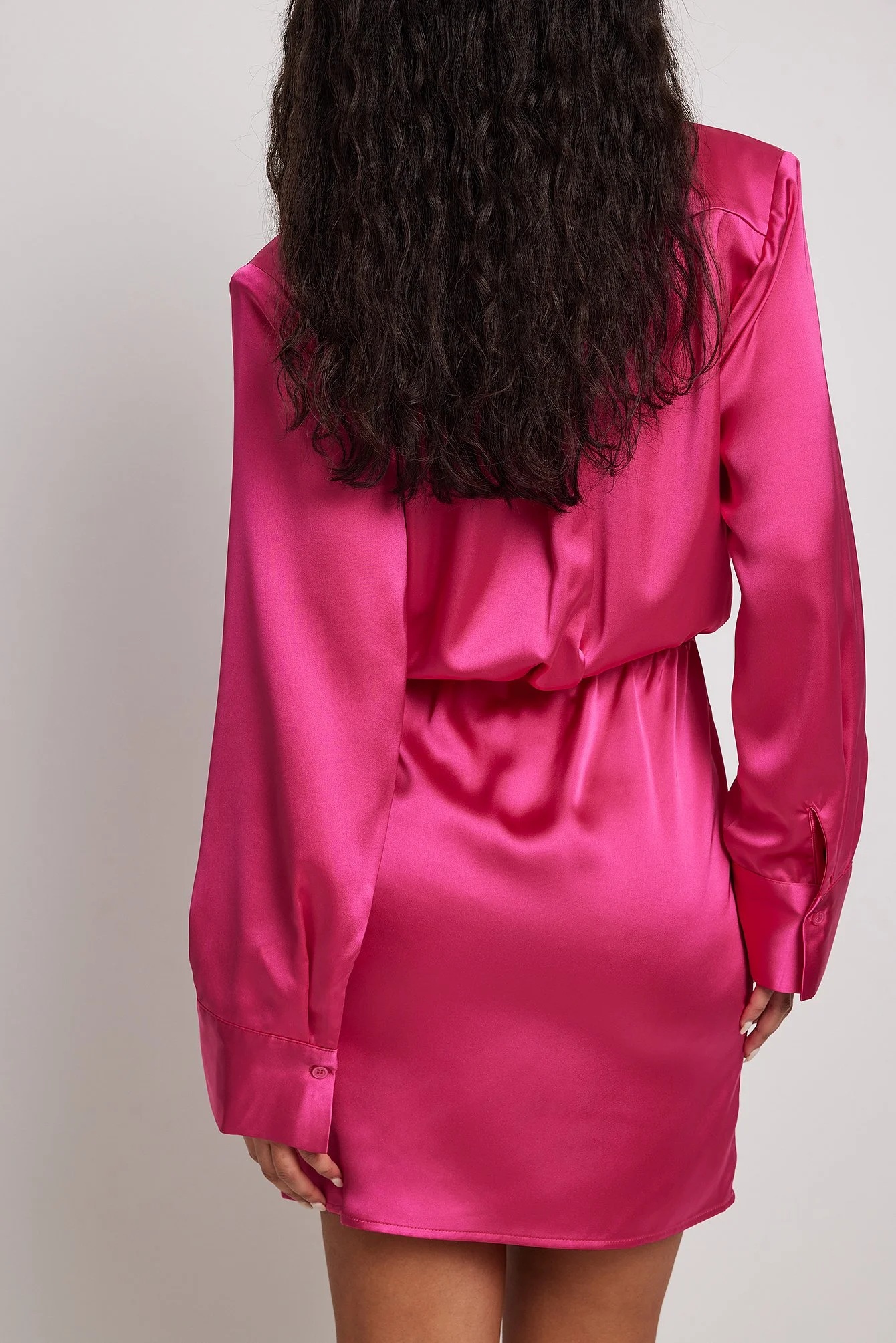 Satin-Shirt-Minikleid