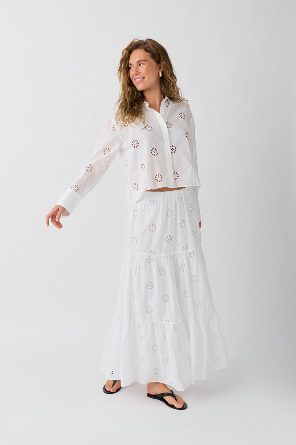 Anglaise maxi skirt