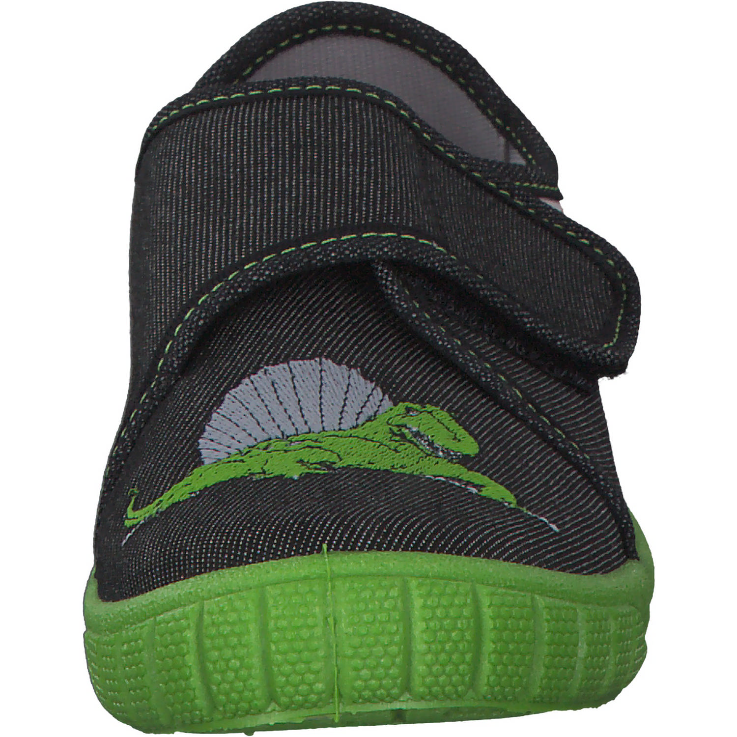 Superfit BILL 00278, Hausschuhe, Kinder, Schwarz/Grün (Dino)
