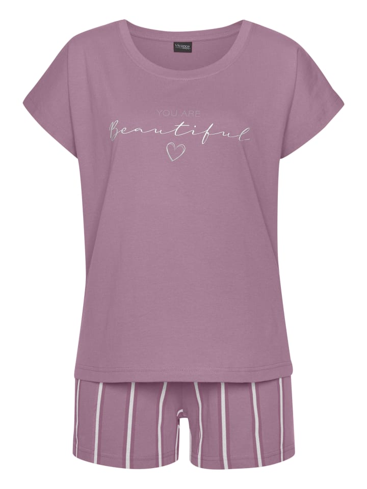 VIVANCE DREAMS Shorty in mauve gestreift günstig kaufen