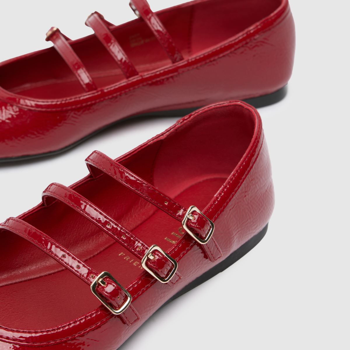 Schuh Lianna Mary Jane balerina lapos talpú cipő piros színben