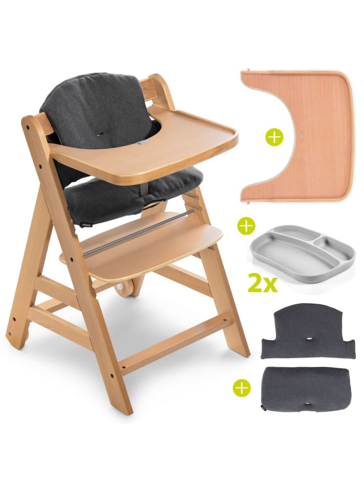 Hauck Hochstuhl Alpha Move Natur - im Sparset inkl. in beige,schwarz günstig kaufen onesize