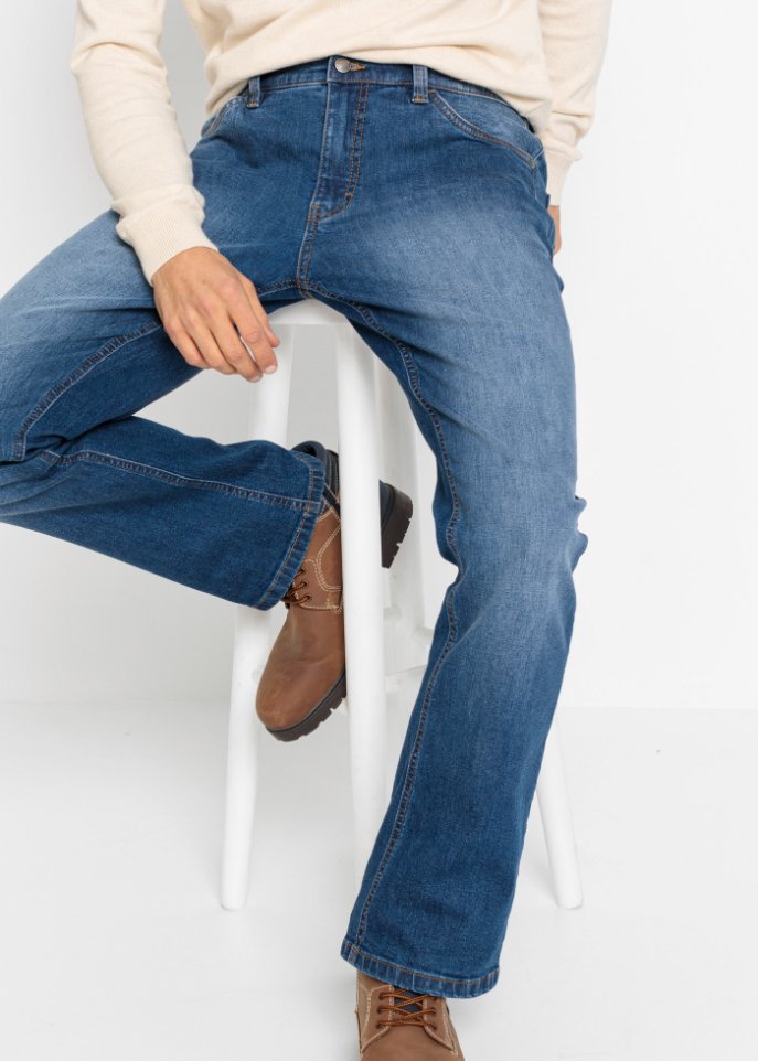 Regular Fit Stretch-Jeans mit Bio-Baumwolle