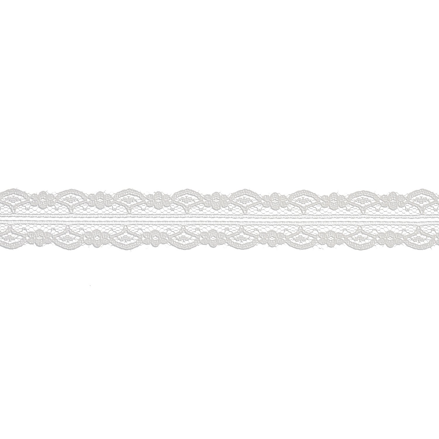 Spitzenband, weiß, 25 mm, 5 m
