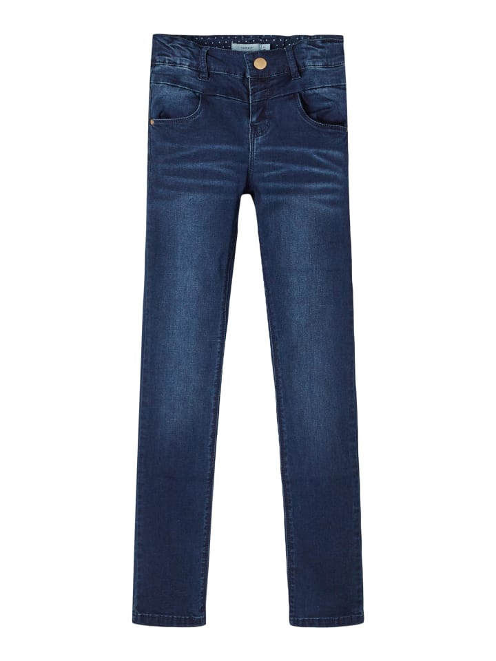 name it Mädchen Skinny Fit Stretch Jeans in Blau günstig kaufen