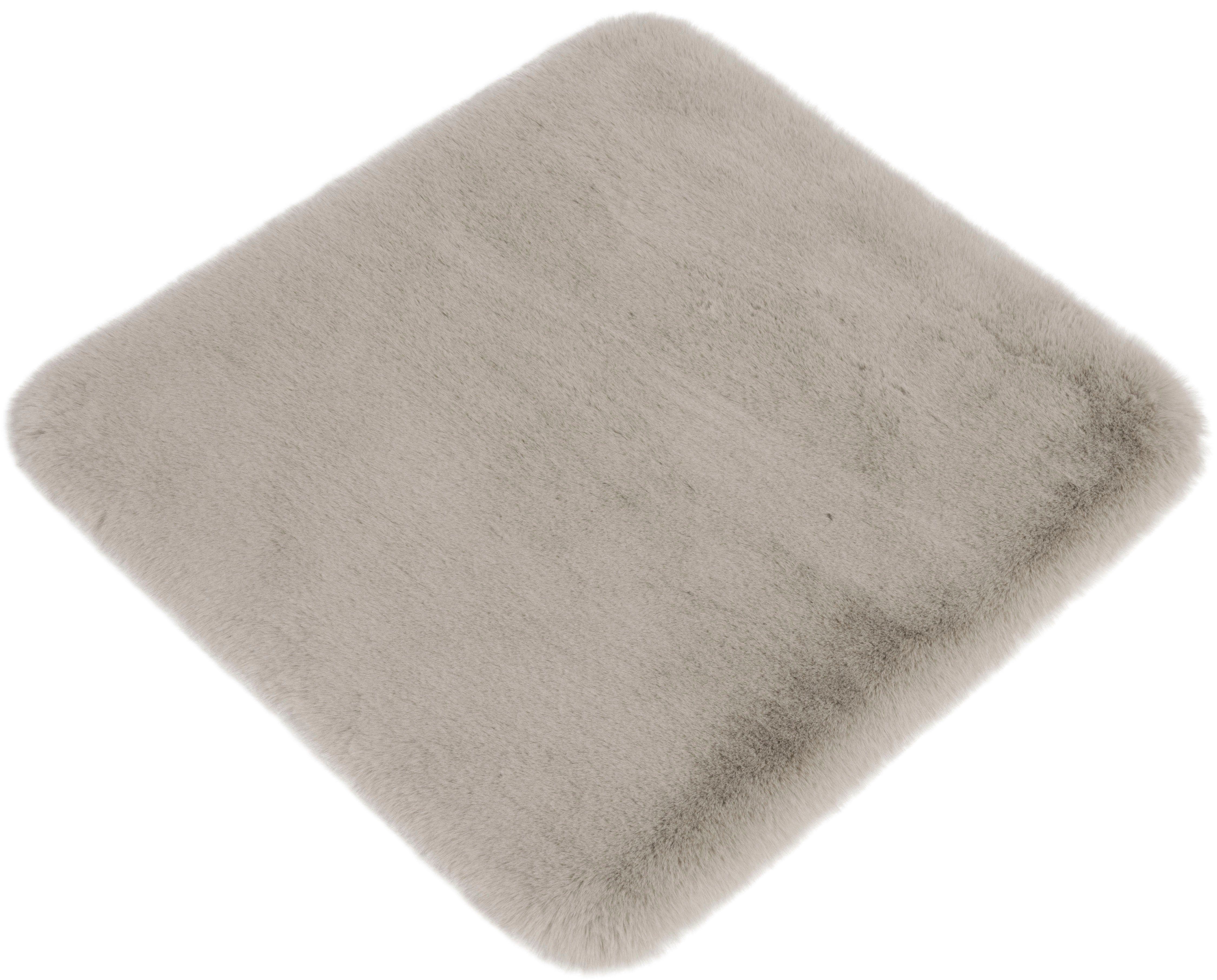 Badematte Rabbit Badematten my home, Höhe 30 mm, rutschhemmend beschichtet, fußbodenheizungsgeeignet, schnell trocknend, strapazierfähig, Polyester, rechteckig, Kaninchenfell-Haptik, Badteppich, rechteckig, rund & als 3-tlg. Set