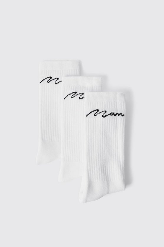 3er-Pack Man Signature Sportsocken