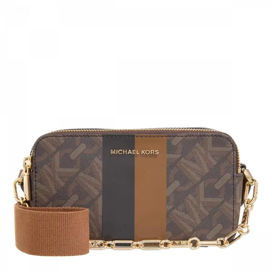Michael Kors - Michael Kors Shoulder Bags Metallkette Brown - braun