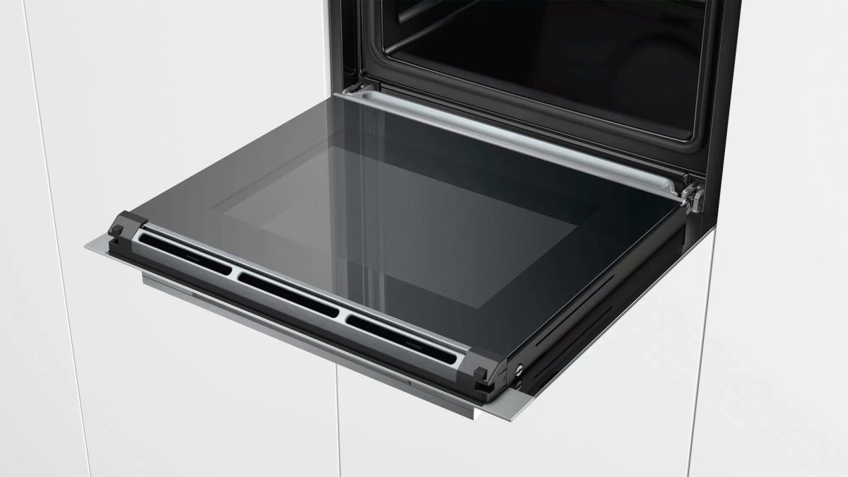 SIEMENS Dampfbackofen Siemens HR675GBS1 iQ700 Dampfbackofen 71L mit Grill, mit 1-fach-Teleskopauszug, Pyrolyse + Hydrolytisch