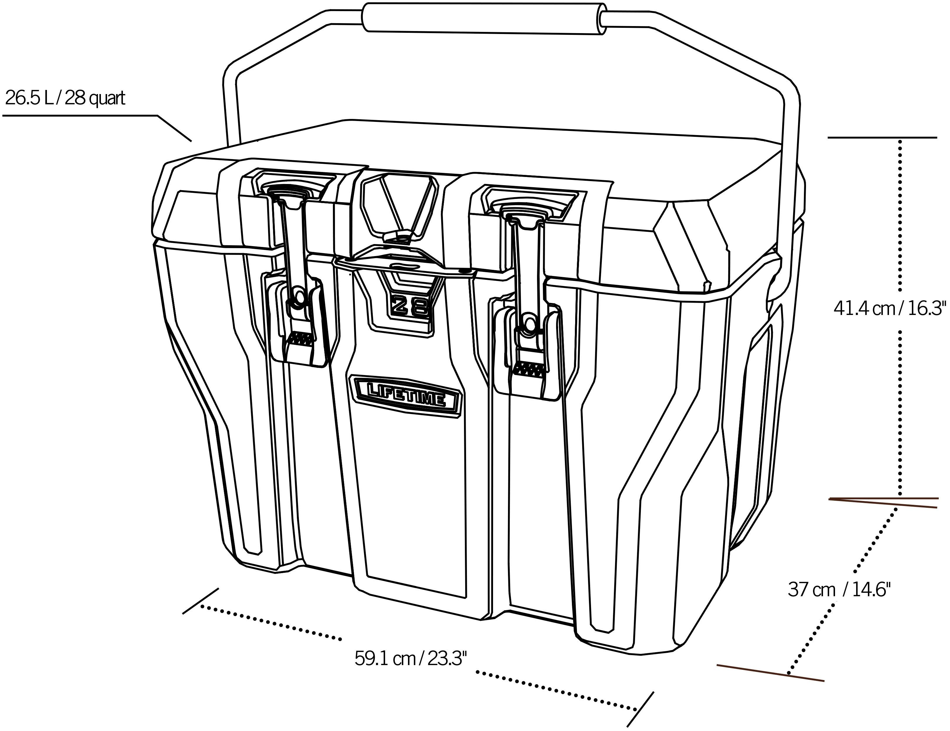 Lifetime Kühlbox Premium, 26 l, aus zweischichtigem Urethan