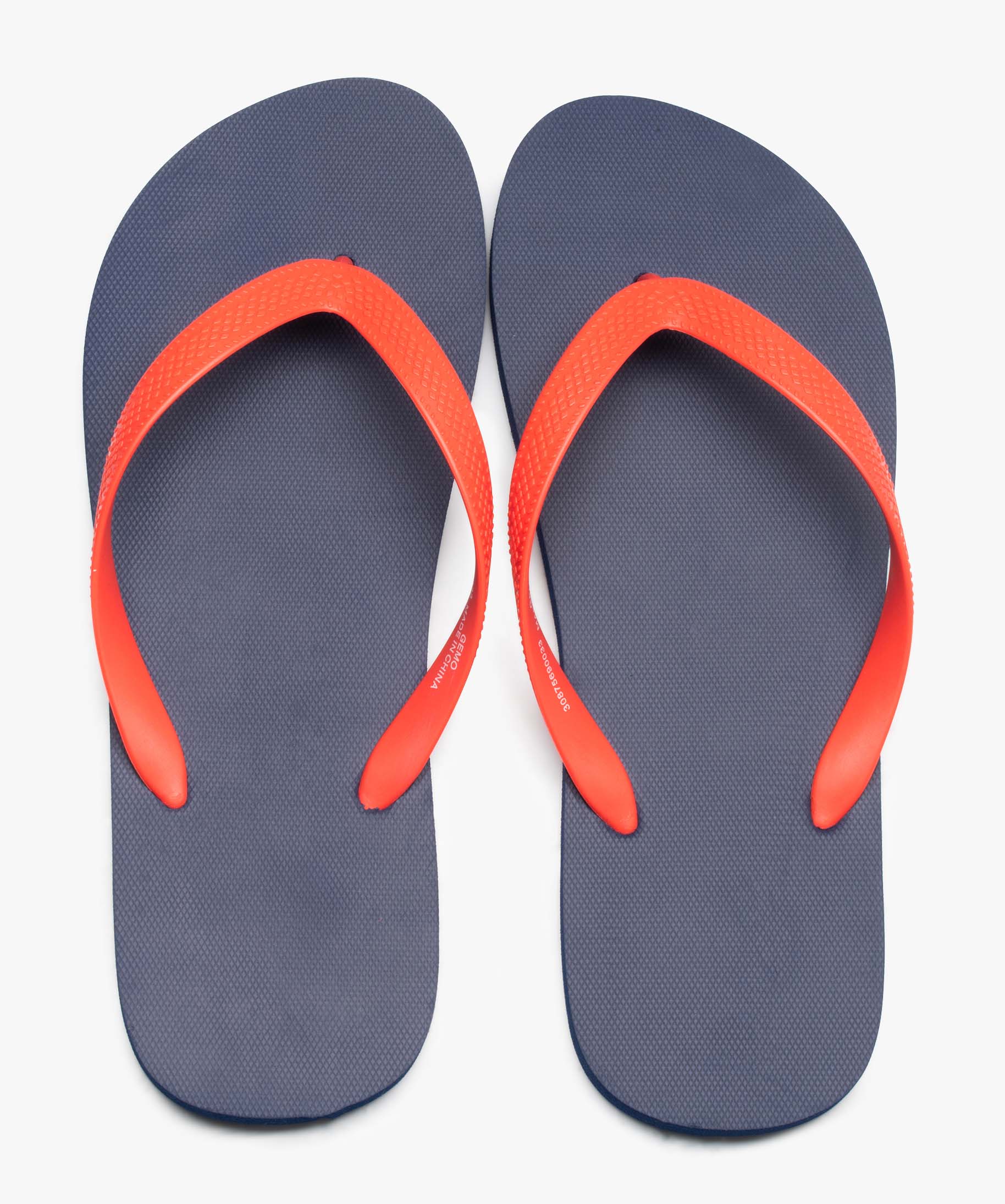 Tongs homme à brides contrastées marine | GEMO